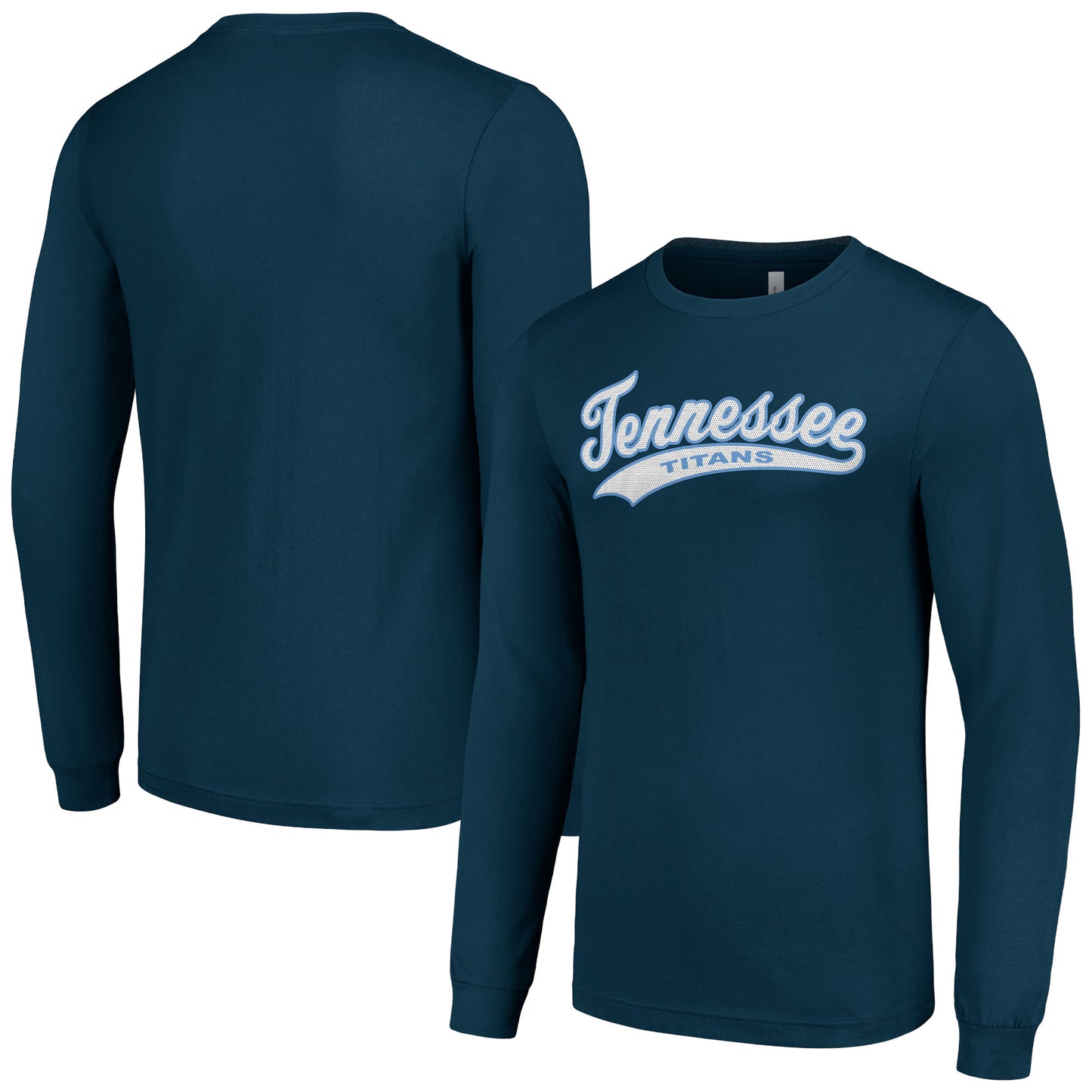 Men's Starter Navy Tennessee Titans Tailsweep Long Sleeve T-Shirt