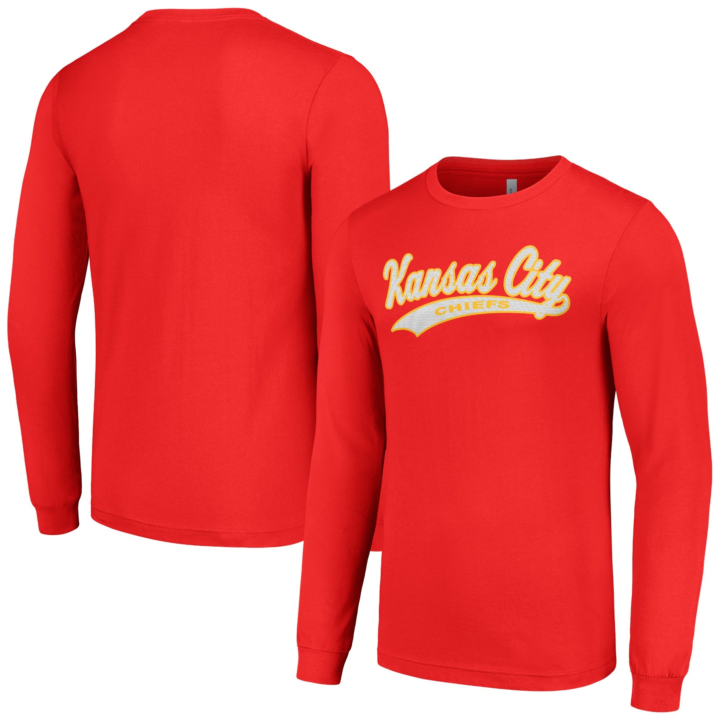 Men's Starter Red Kansas City Chiefs Tailsweep Long Sleeve T-Shirt