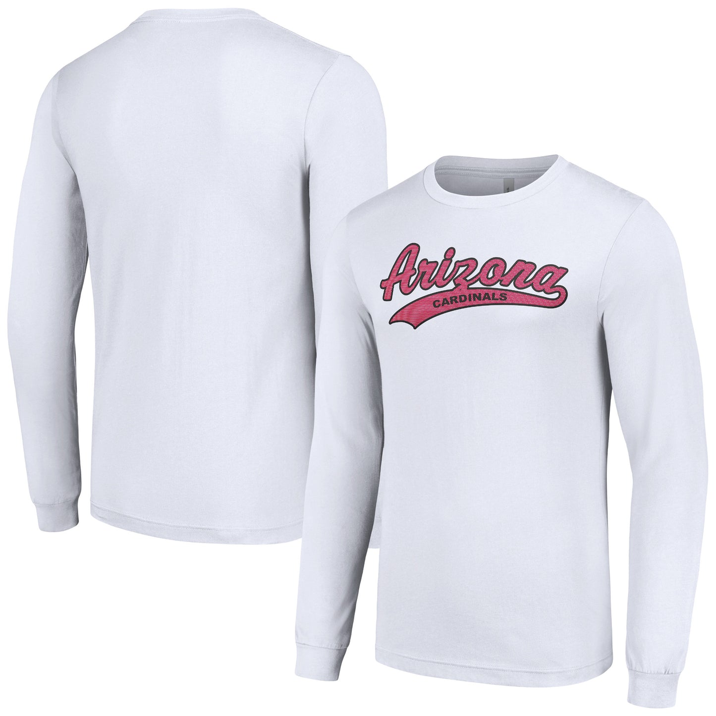 Men's Starter White Arizona Cardinals Tailsweep Long Sleeve T-Shirt