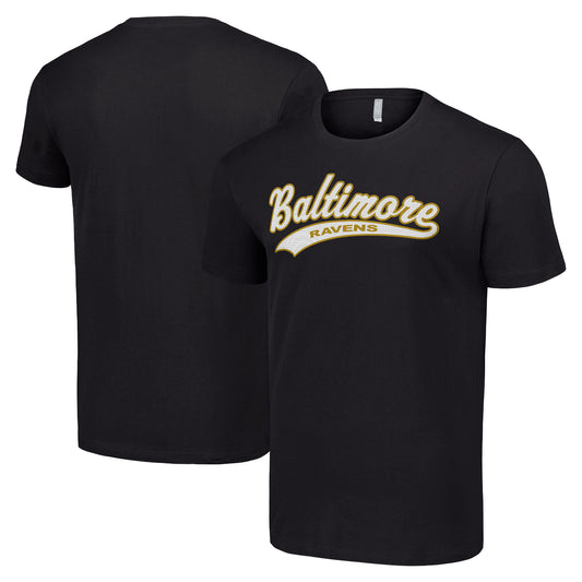 Men's Starter Black Baltimore Ravens Tailsweep T-Shirt