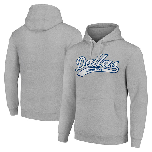 Unisex Starter Heather Gray Dallas Cowboys Tailsweep Pullover Hoodie