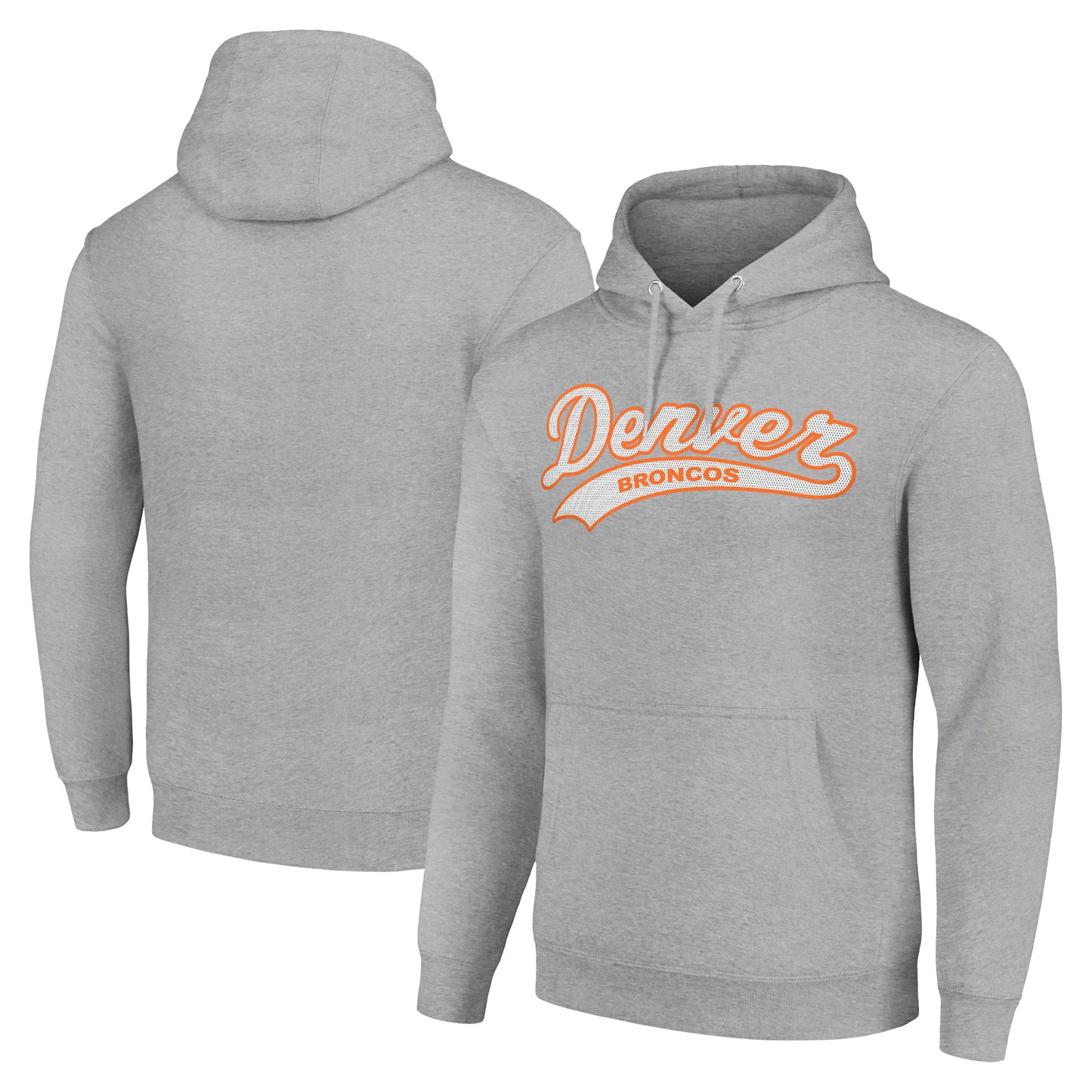 Unisex Starter Heather Gray Denver Broncos Tailsweep Pullover Hoodie