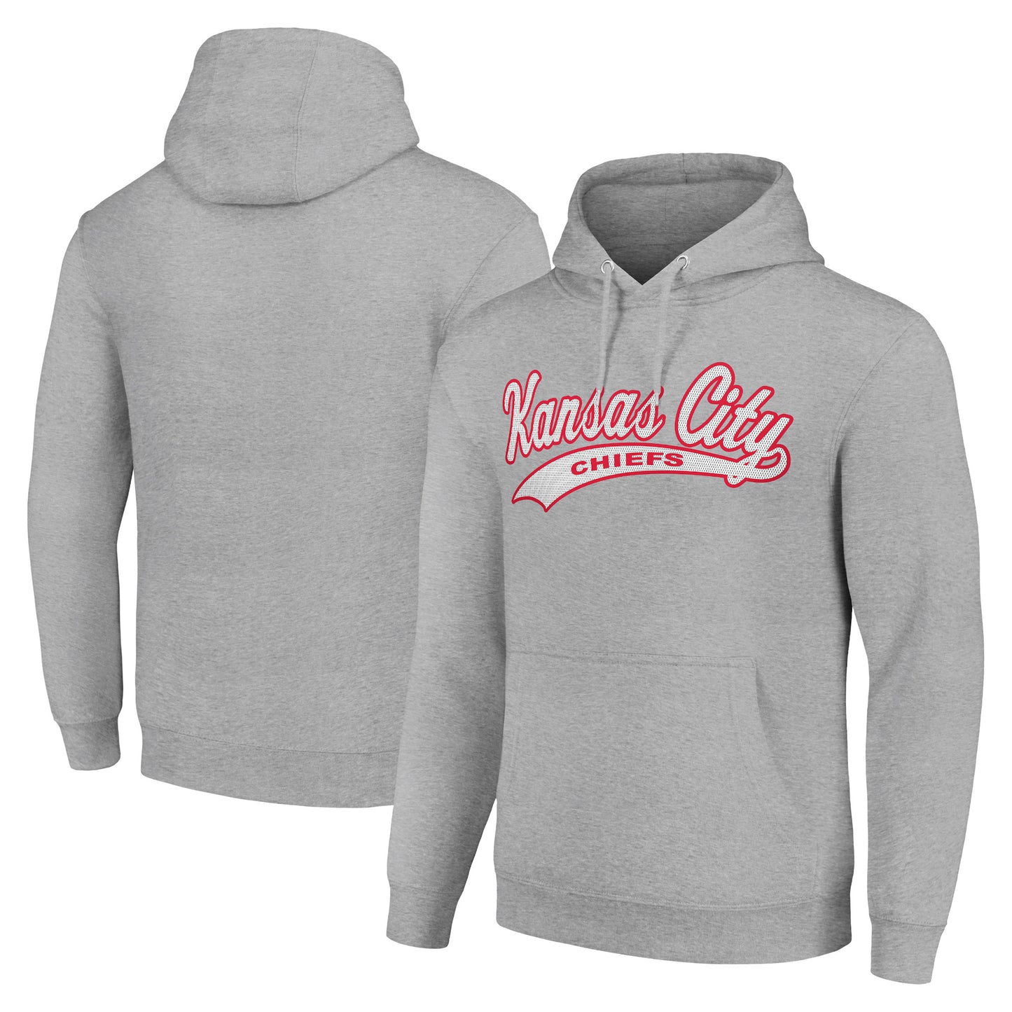 Unisex Starter Heather Gray Kansas City Chiefs Tailsweep Pullover Hoodie