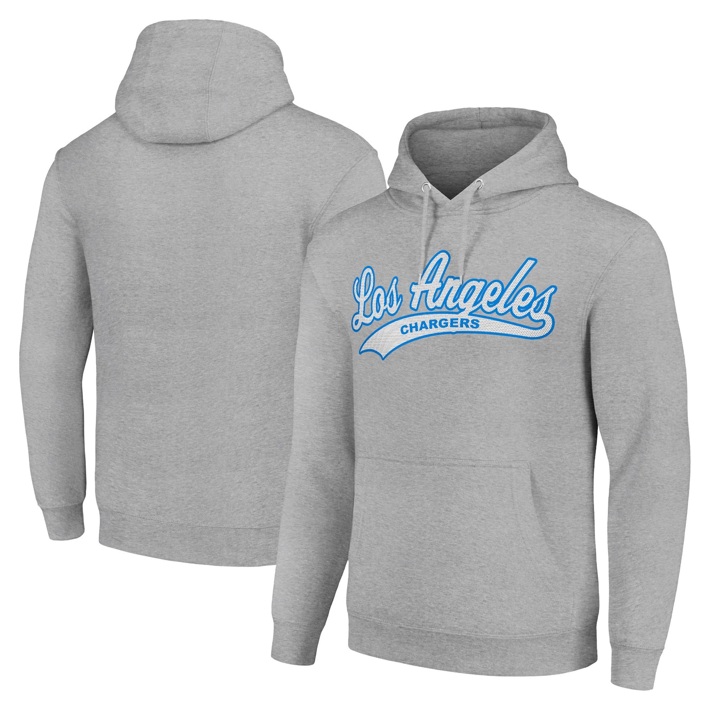 Unisex Starter Heather Gray Los Angeles Chargers Tailsweep Pullover Hoodie