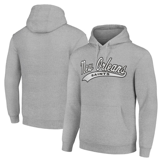 Unisex Starter Heather Gray New Orleans Saints Tailsweep Pullover Hoodie