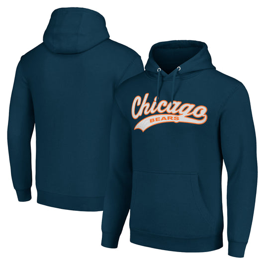 Unisex Starter Navy Chicago Bears Tailsweep Pullover Hoodie