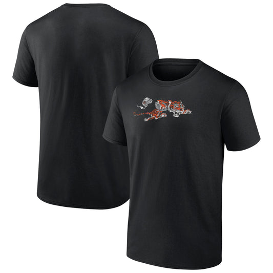 Men's  Black Cincinnati Bengals Throwback T-Shirt