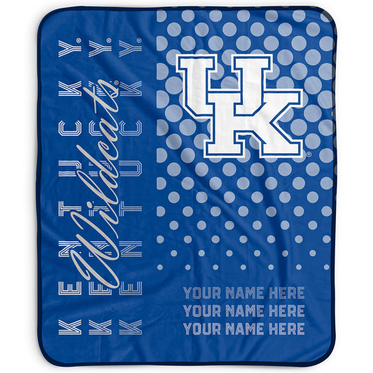 Pegasus Kentucky Wildcats 50" x 60" Dots Personalized Fleece Blanket