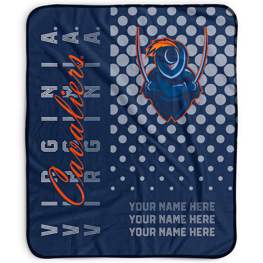 Pegasus Virginia Cavaliers 50" x 60" Dots Personalized Fleece Blanket