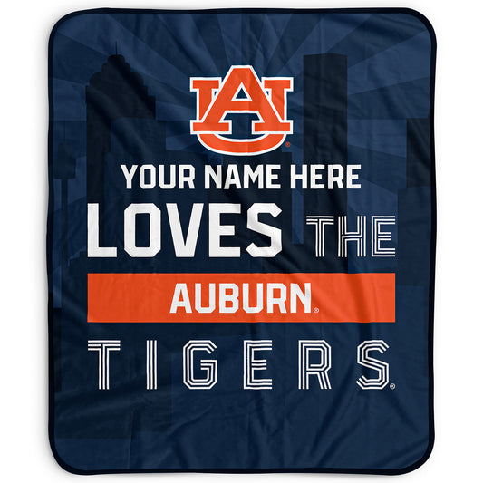 Pegasus Auburn Tigers 50" x 60" City Skyline Personalized Fleece Blanket