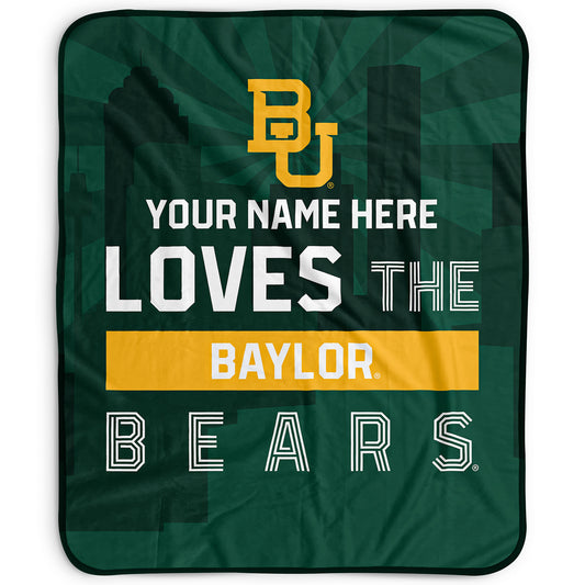 Pegasus Baylor Bears 50" x 60" City Skyline Personalized Fleece Blanket