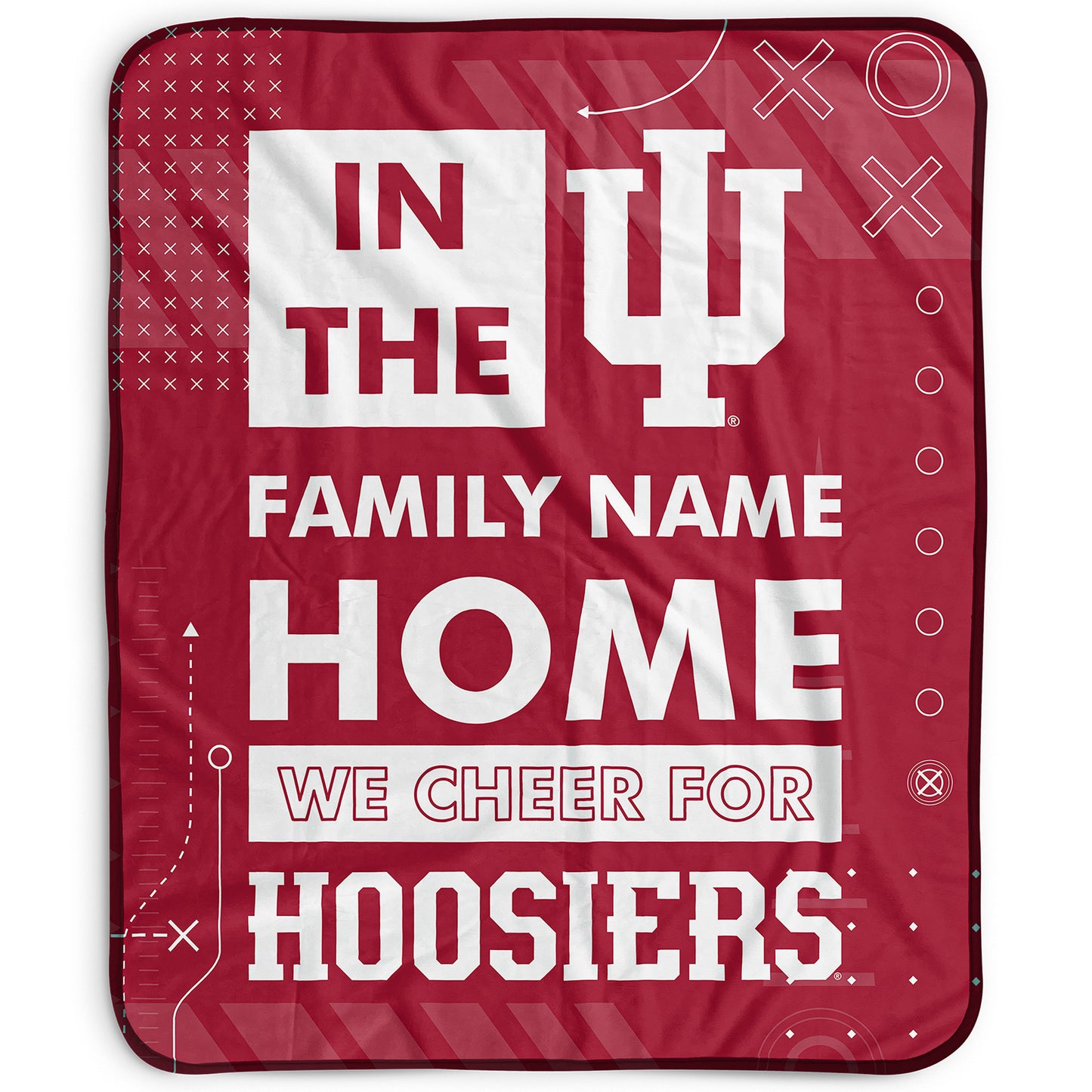 Pegasus Indiana Hoosiers 50" x 60" "We Cheer" Personalized Fleece Blanket