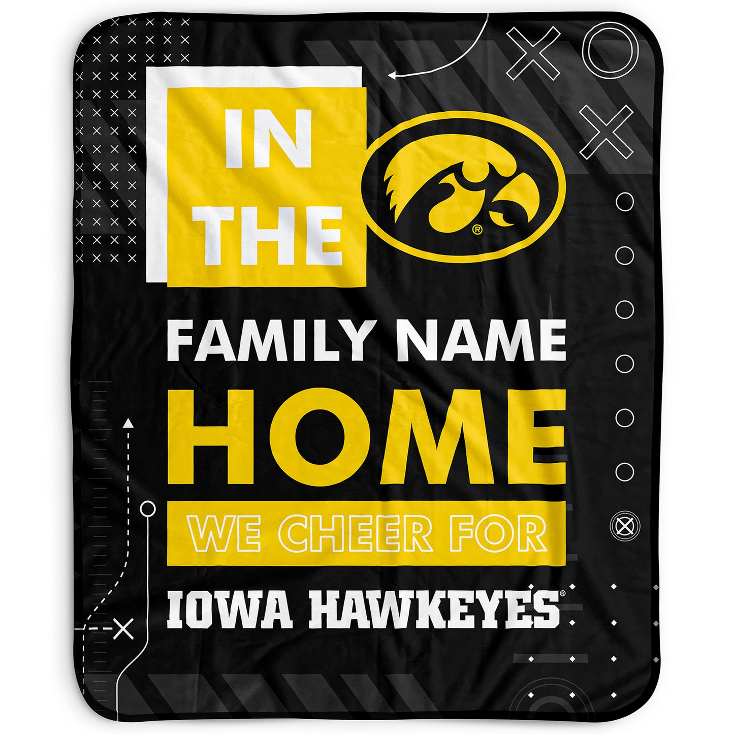 Pegasus Iowa Hawkeyes 50" x 60" "We Cheer" Personalized Fleece Blanket