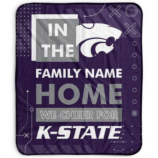 Pegasus Kansas State Wildcats 50" x 60" "We Cheer" Personalized Fleece Blanket