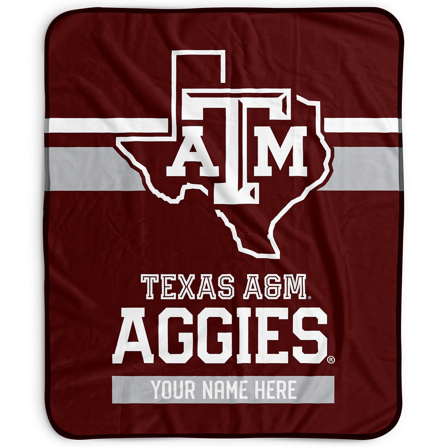 Pegasus Texas A&M Aggies 50" x 60" Stripes Personalized Fleece Blanket
