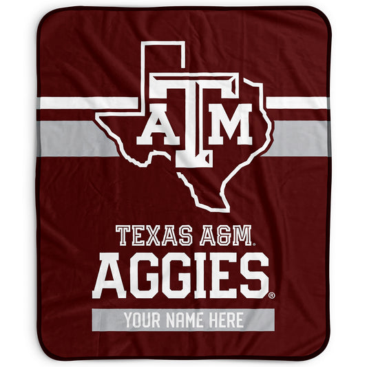 Pegasus Texas A&M Aggies 50" x 60" Stripes Personalized Fleece Blanket