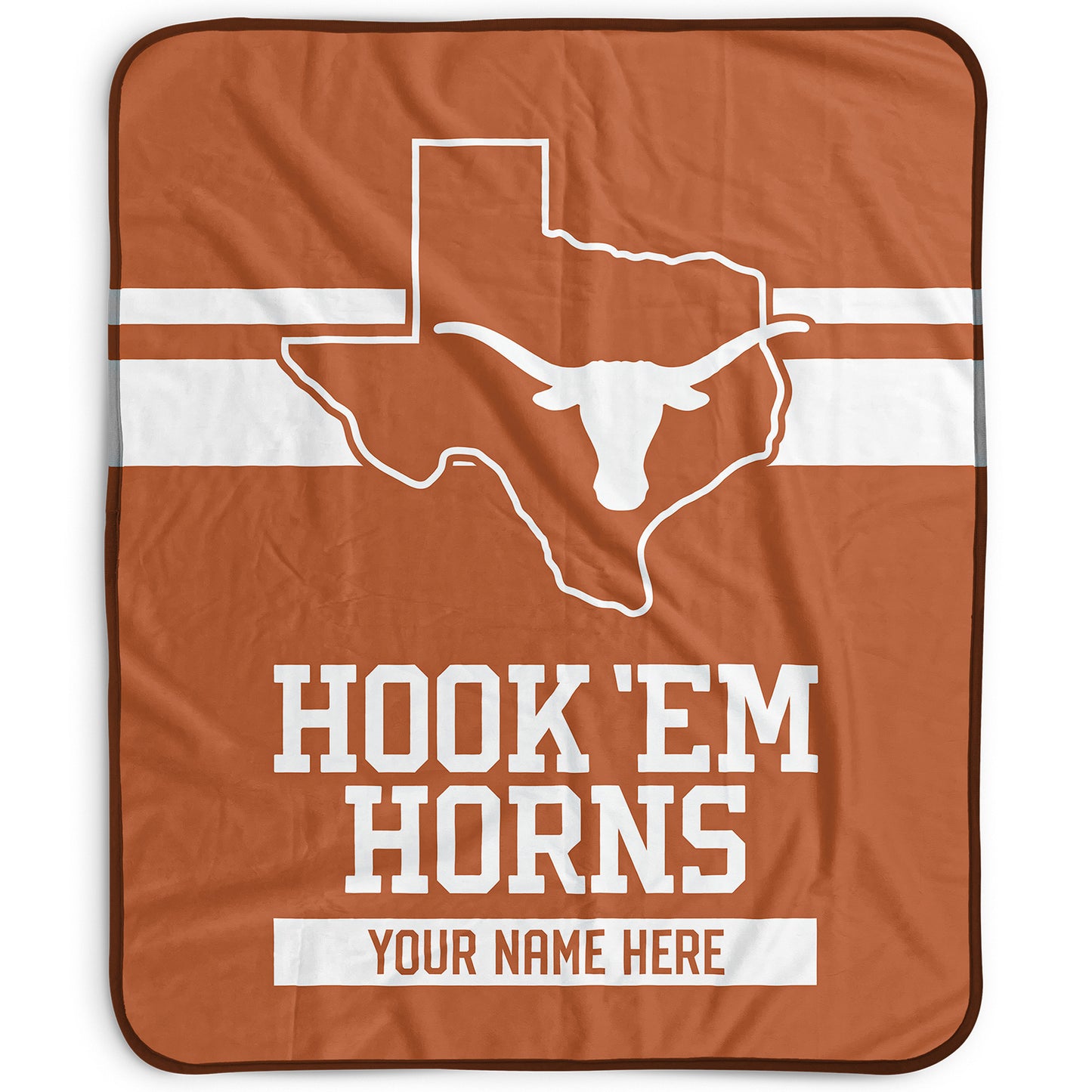 Pegasus Texas Longhorns 50" x 60" Stripes Personalized Fleece Blanket