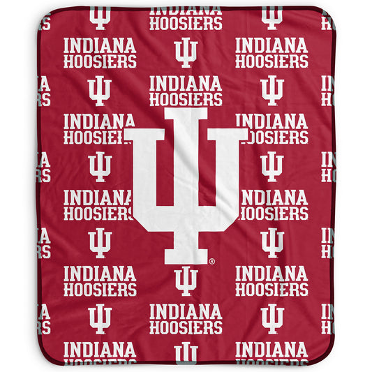 Pegasus Indiana Hoosiers 50" x 60" Repeat Wordmark Fleece Blanket