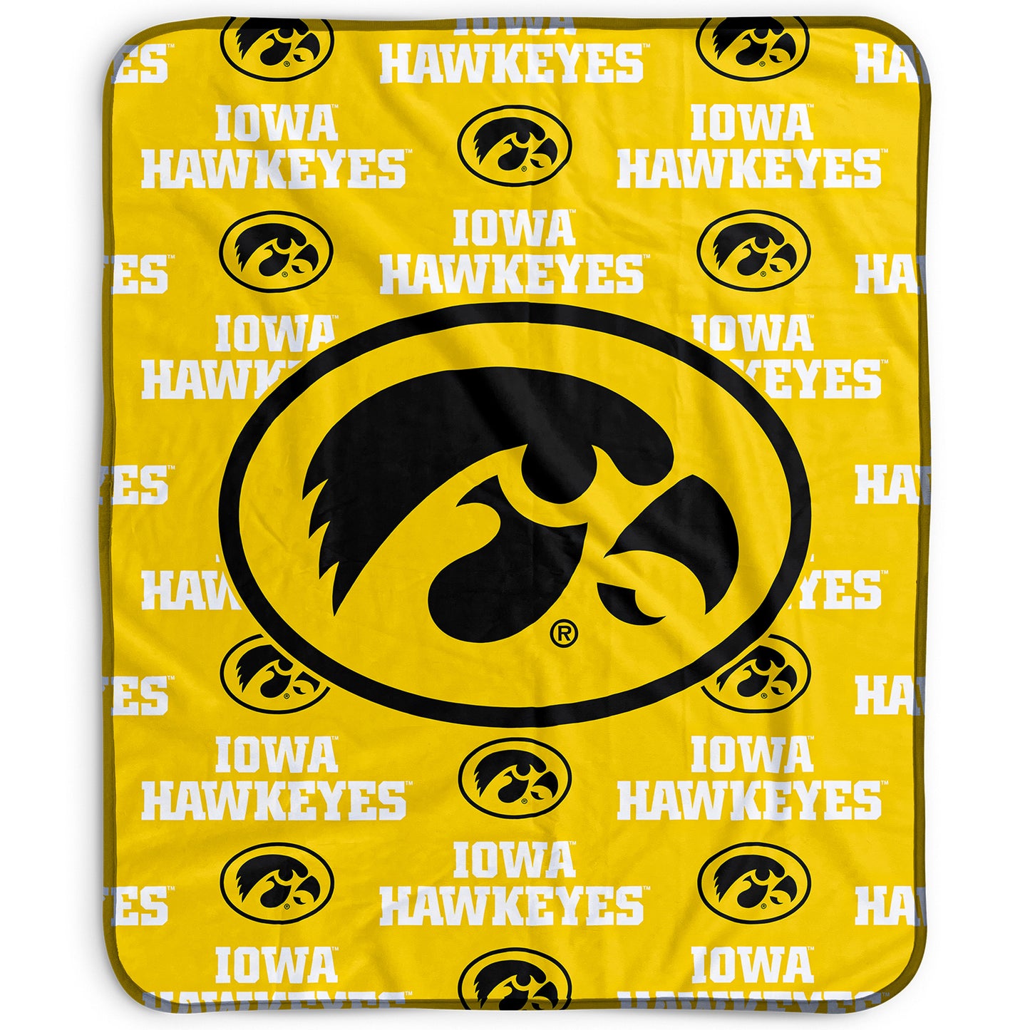 Pegasus Iowa Hawkeyes 50" x 60" Repeat Wordmark Fleece Blanket