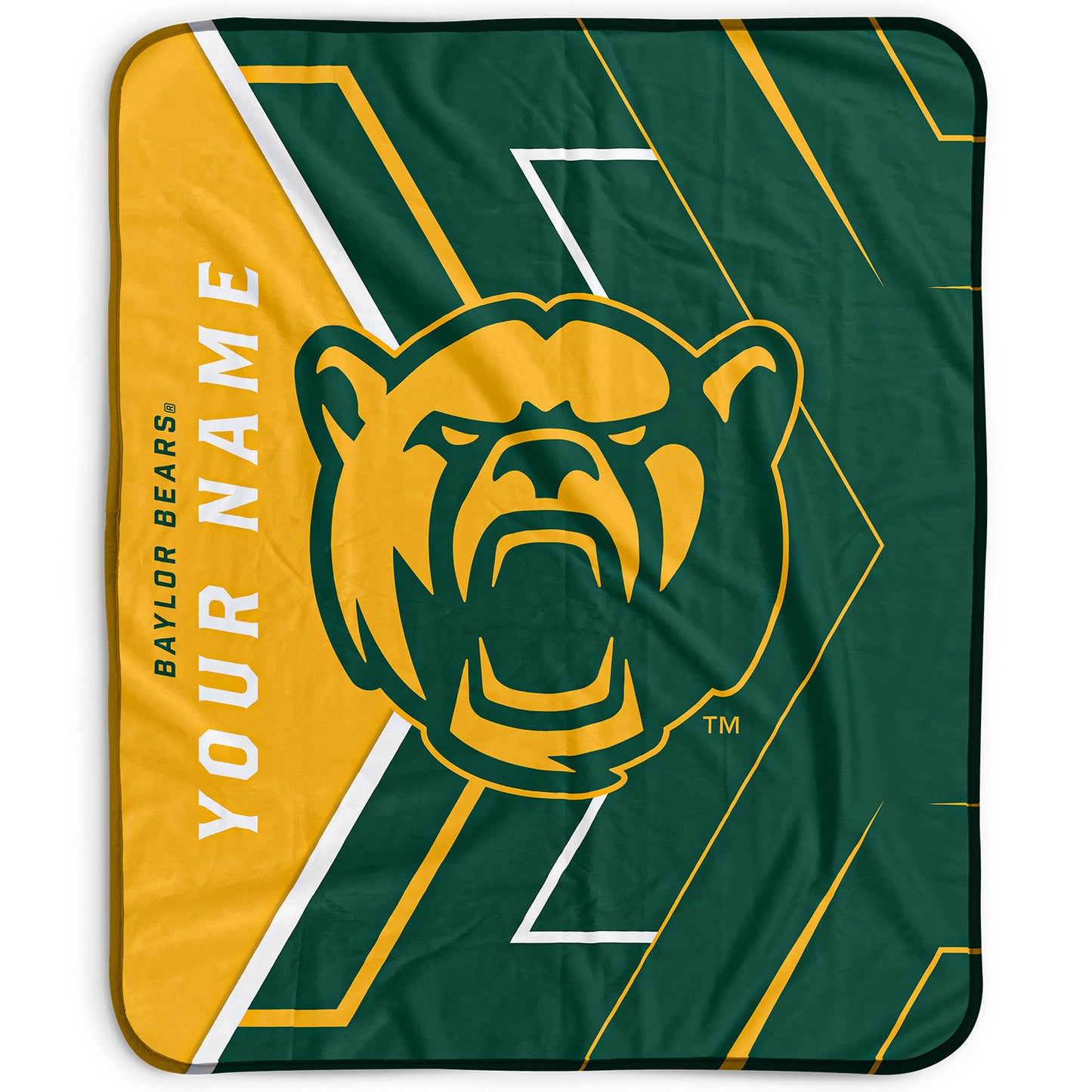Pegasus Baylor Bears 50" x 60" Arrow Personalized Fleece Blanket