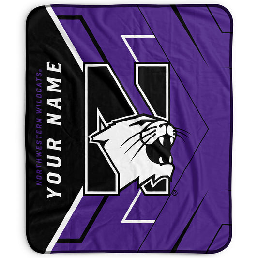 Pegasus Northwestern Wildcats 50" x 60" Arrow Personalized Fleece Blanket