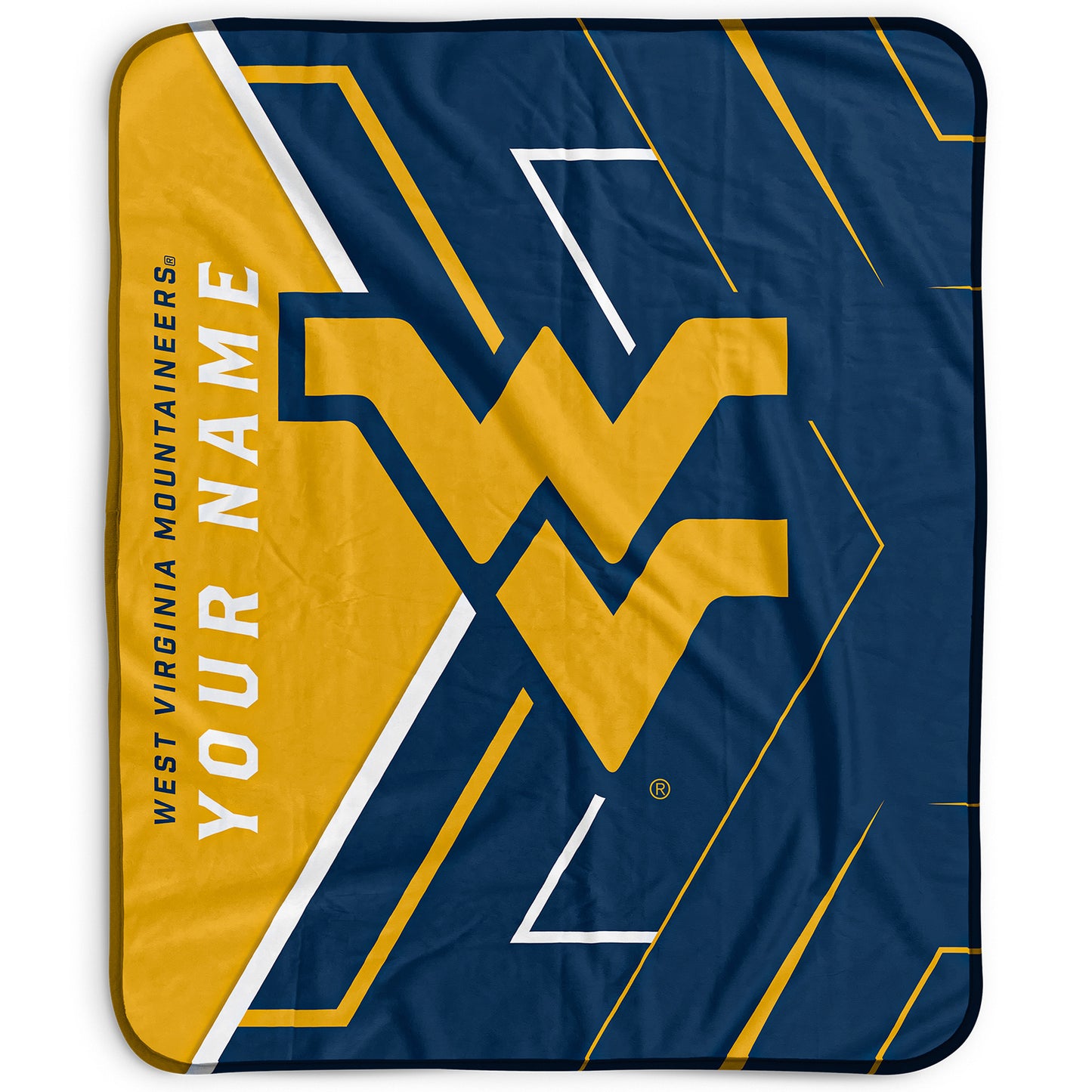 Pegasus West Virginia Mountaineers 50" x 60" Arrow Personalized Fleece Blanket