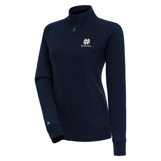 Women's Antigua Navy Notre Dame Fighting Irish Victory Full-Zip Jacket