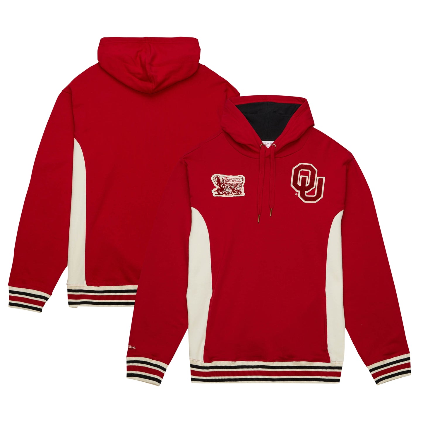 Men's Mitchell & Ness Crimson Oklahoma Sooners Team Legacy French Terry Pullover Hoodie