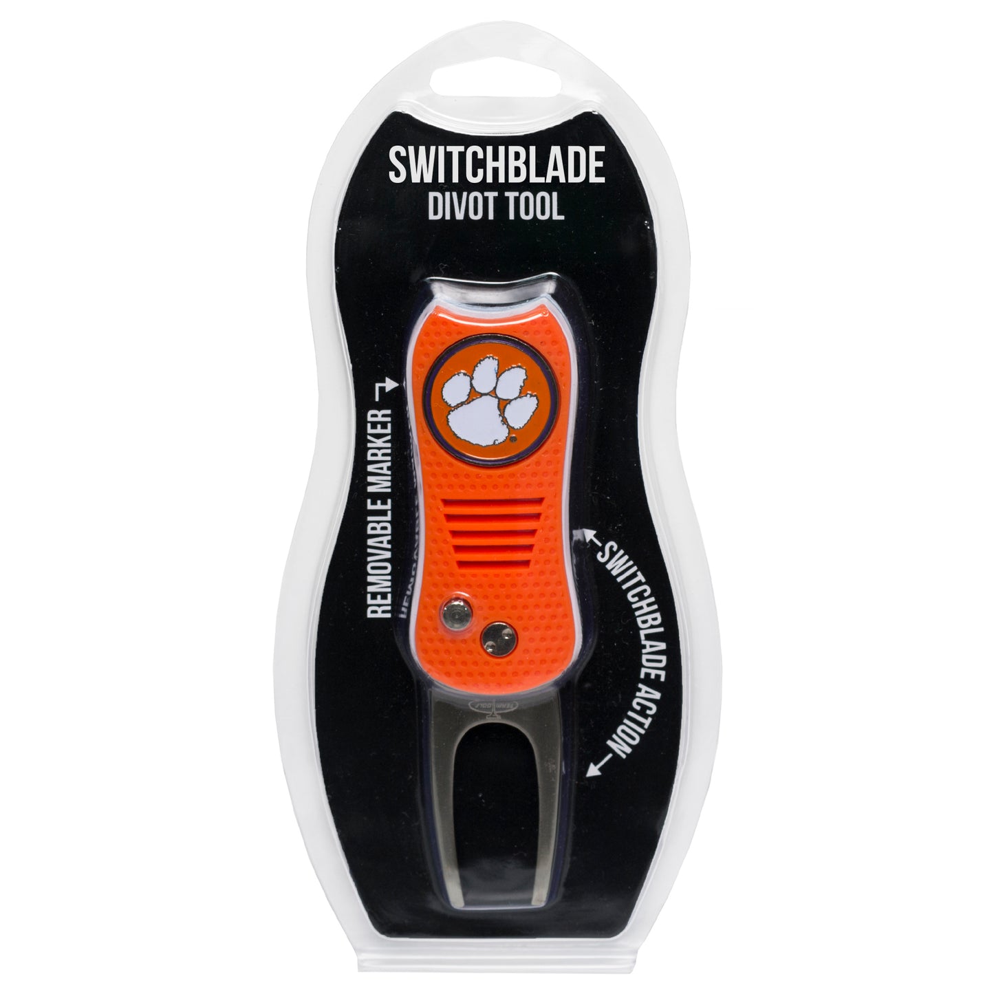 Clemson Tigers Switchblade Divot Tool with Ball Marker