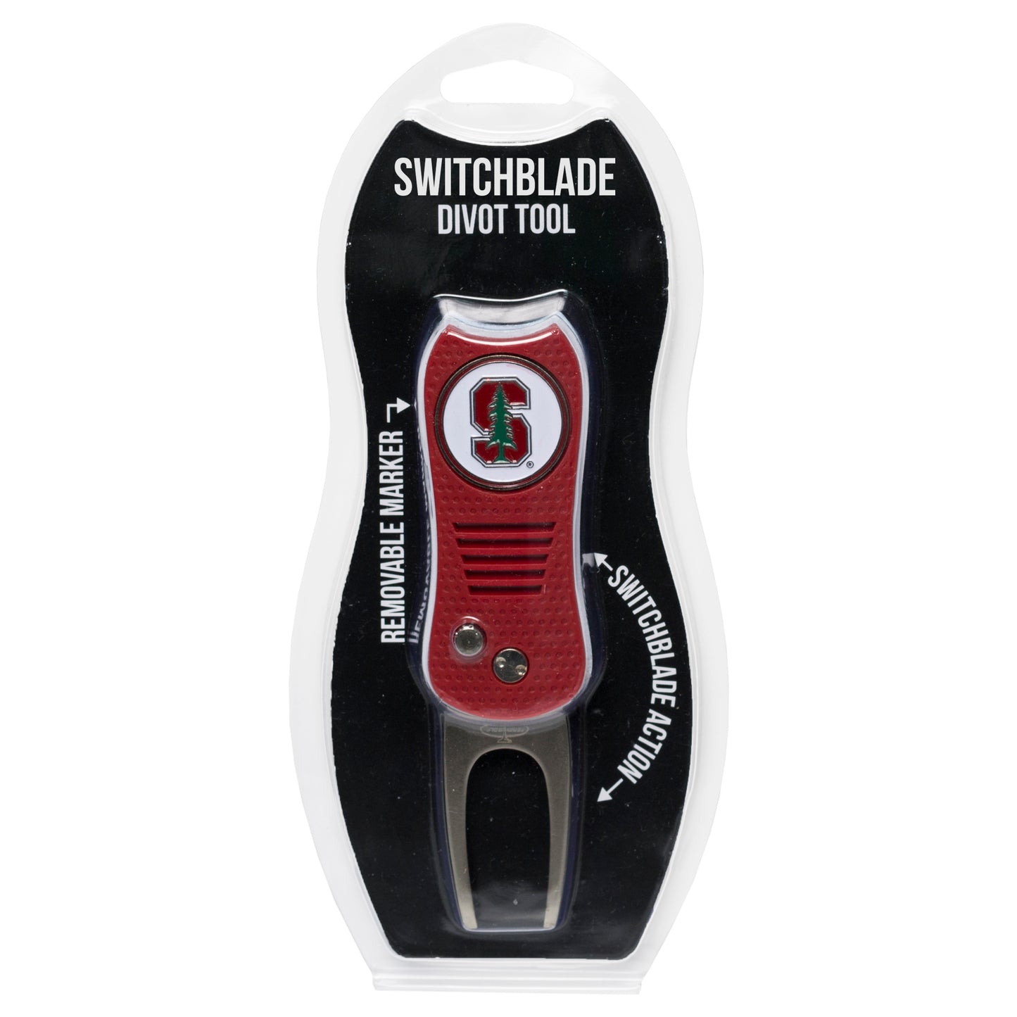 Stanford Cardinal Switchblade Divot Tool with Ball Marker