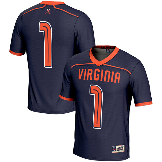 Youth GameDay Greats #1 Navy Virginia Cavaliers Lightweight Lacrosse Fashion Jersey