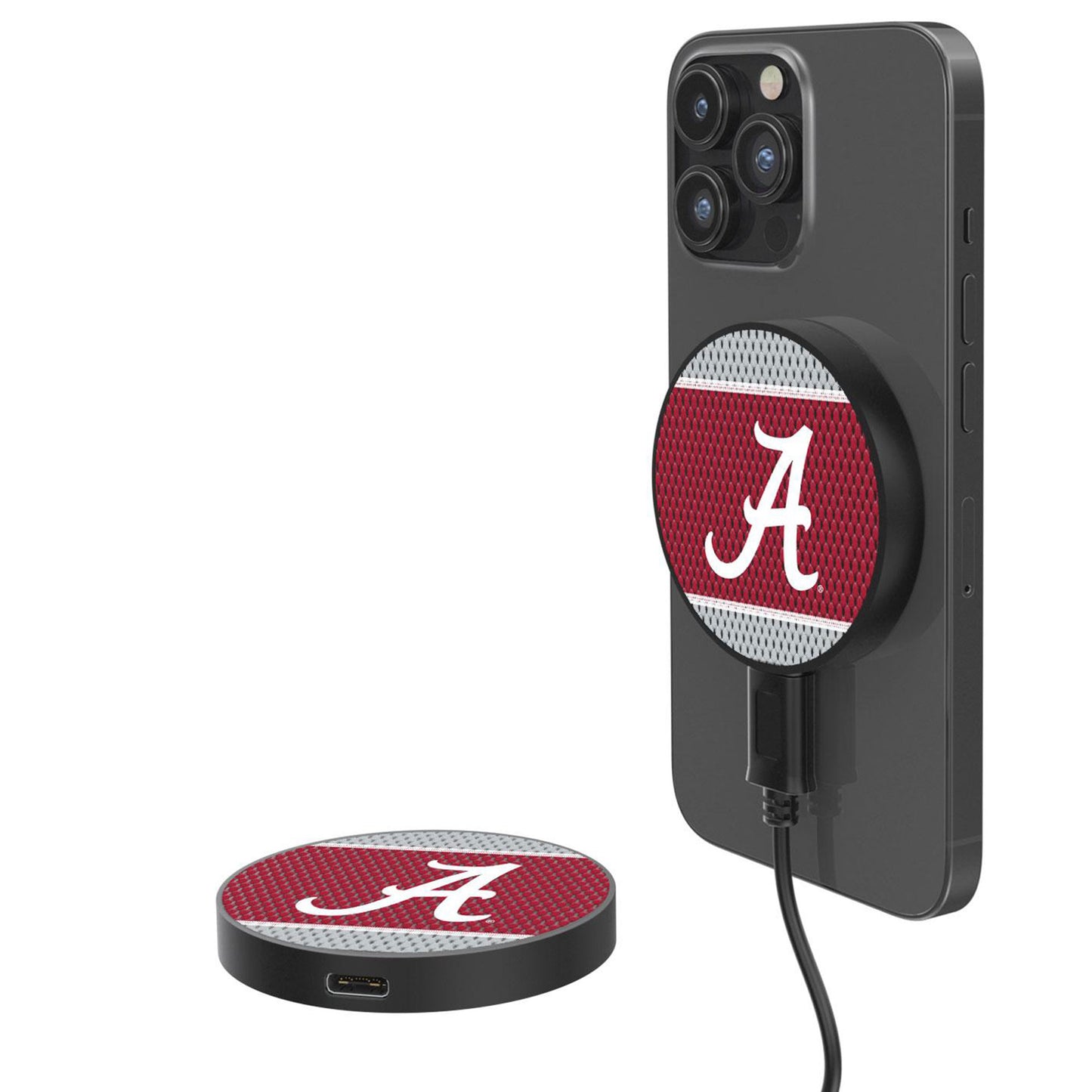 Keyscaper Black Alabama Crimson Tide Wireless Magnetic Charger