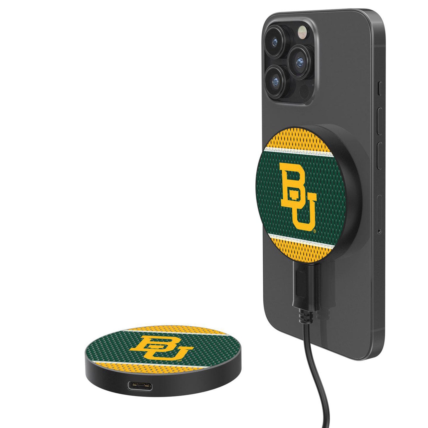 Keyscaper Black Baylor Bears Wireless Magnetic Charger