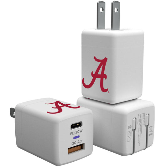 Keyscaper White Alabama Crimson Tide USB A/C Charger