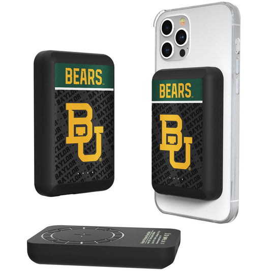 Keyscaper Black Baylor Bears 5000mAh Wireless Magnetic Power Bank