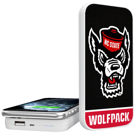 Keyscaper White NC State Wolfpack 5000mAh Wireless Power Bank