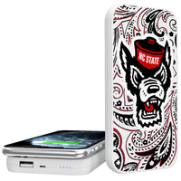 Keyscaper White NC State Wolfpack 5000mAh Wireless Power Bank