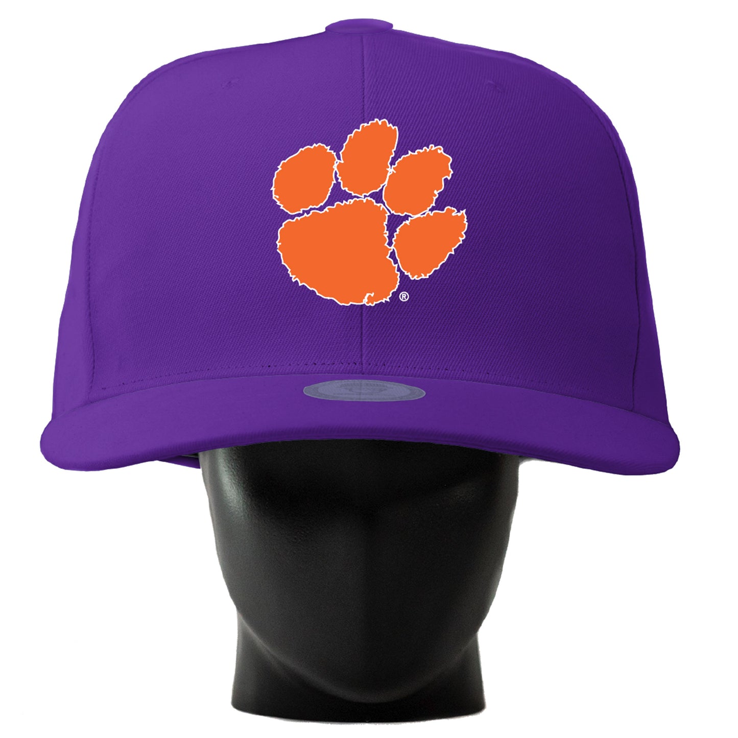 Unisex Noggin Boss  Purple Clemson Tigers Oversized Hat