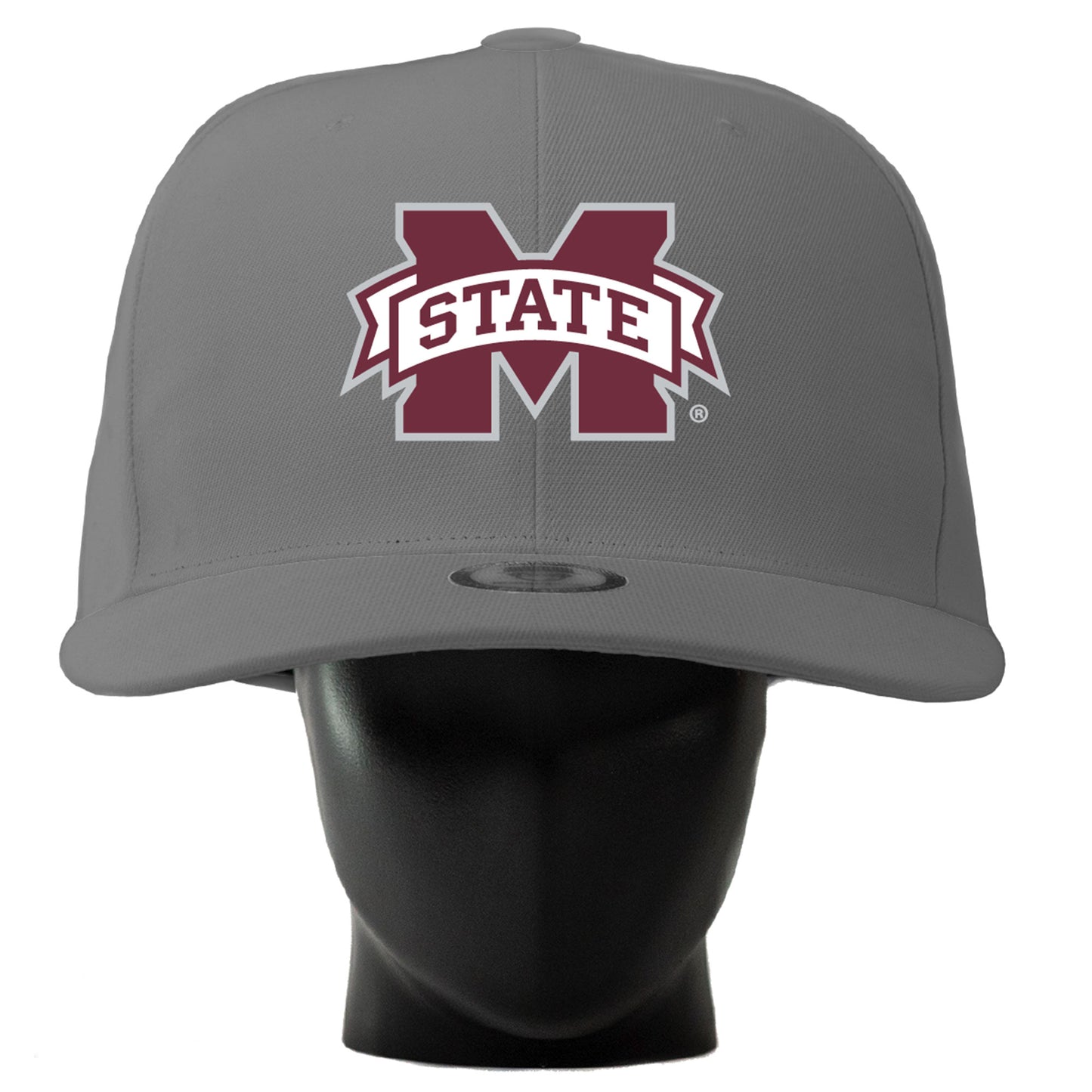 Unisex Noggin Boss  Gray Mississippi State Bulldogs Oversized Hat