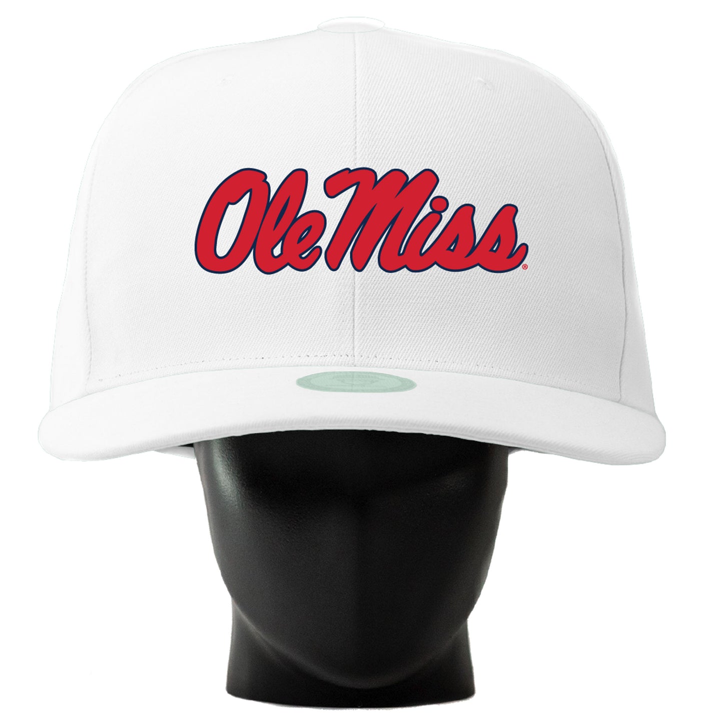 Unisex Noggin Boss  White Ole Miss Rebels Oversized Hat