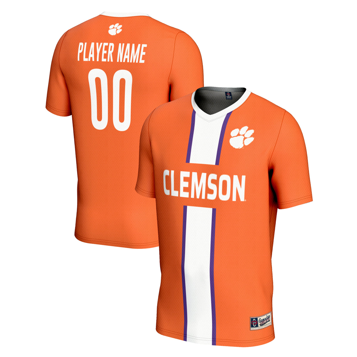 Youth GameDay Greats Orange Clemson Tigers Lightweight Pick-A-Player NIL Men's Soccer Jersey