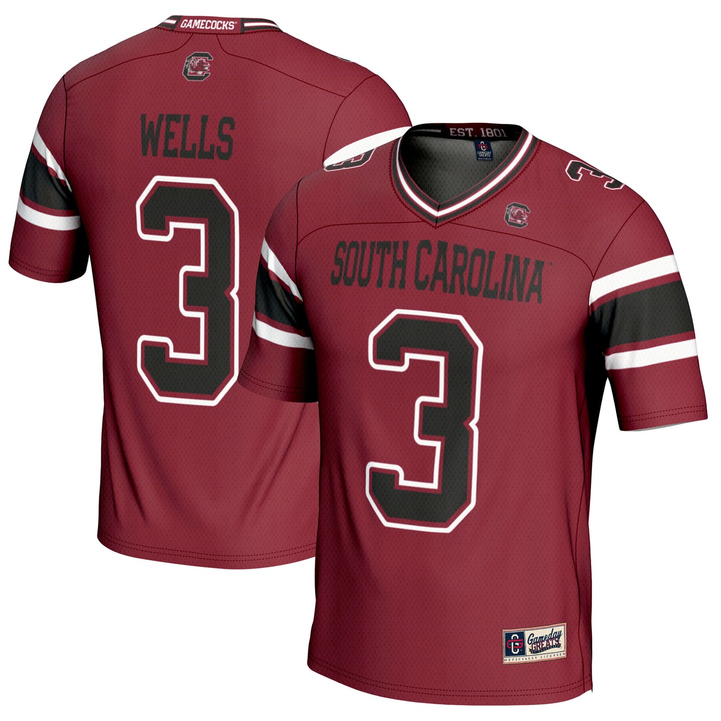 Men's GameDay Greats Antwane Wells Jr. Garnet South Carolina Gamecocks NIL Player Football Jersey