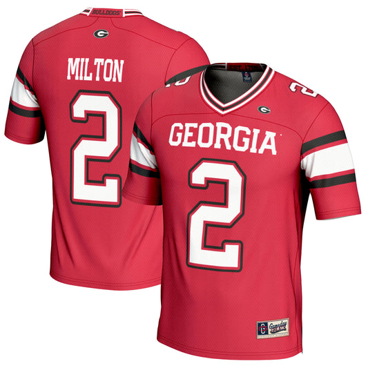 Men's GameDay Greats Kendall Milton Red Georgia Bulldogs NIL Player Football Jersey