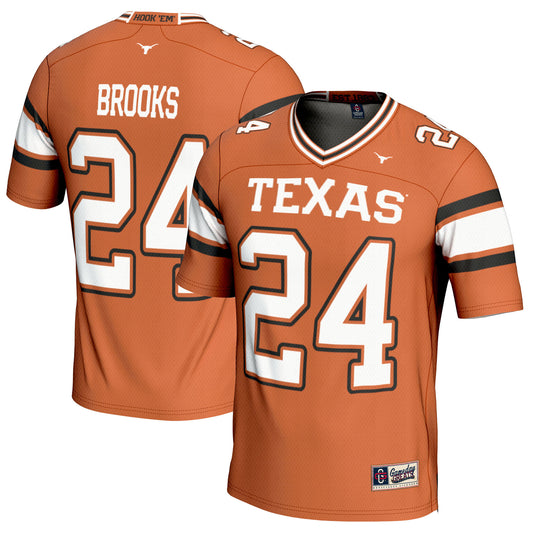 Youth GameDay Greats Jonathon Brooks Texas Orange Texas Longhorns NIL Player Football Jersey