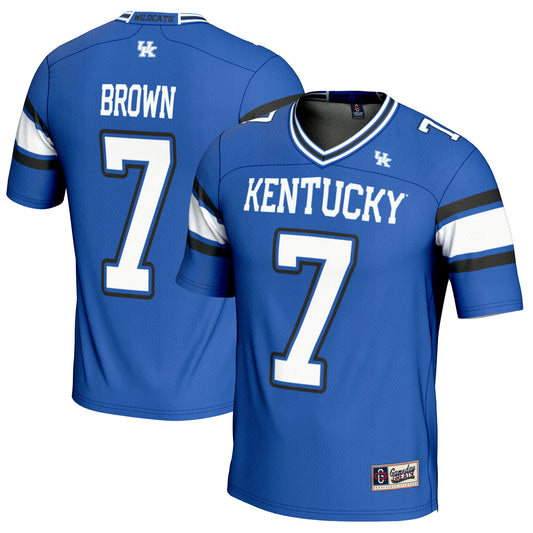 Men's GameDay Greats Barion Brown Royal Kentucky Wildcats NIL Player Football Jersey