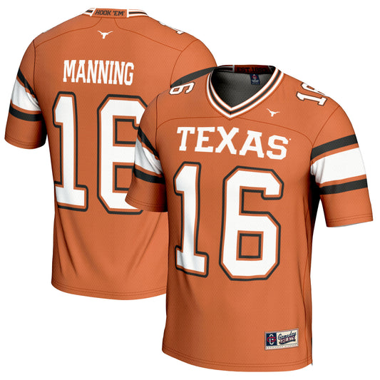 Men's GameDay Greats Arch Manning Texas Orange Texas Longhorns NIL Player Football Jersey