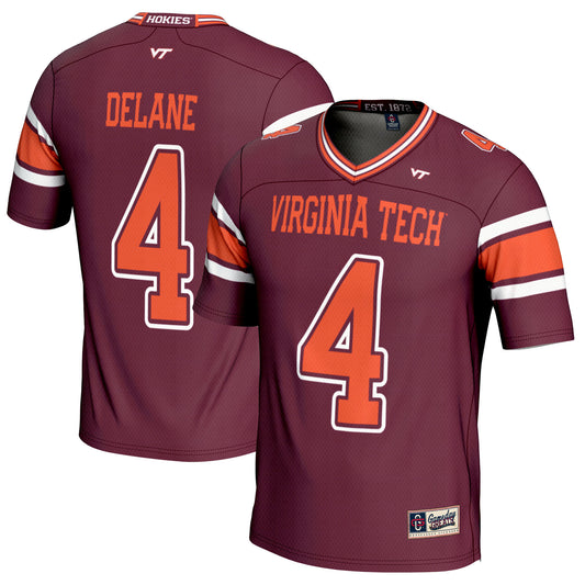 Youth GameDay Greats Mansoor Delane Maroon Virginia Tech Hokies NIL Player Football Jersey