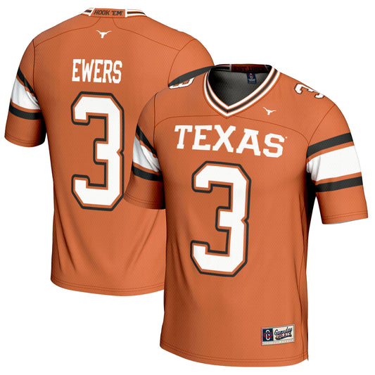 Men's GameDay Greats Quinn Ewers Texas Orange Texas Longhorns NIL Player Football Jersey