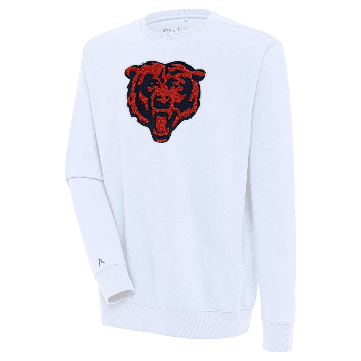 Men's Antigua  White Chicago Bears Victory Crewneck Pullover Sweatshirt