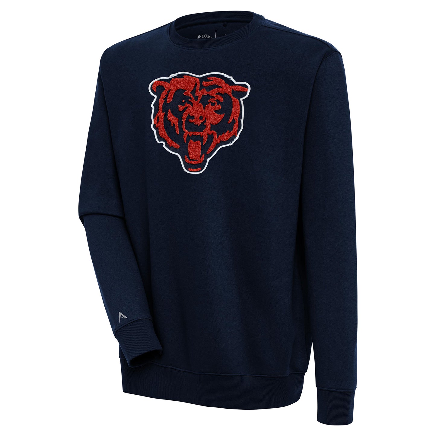 Men's Antigua  Navy Chicago Bears Victory Crewneck Pullover Sweatshirt